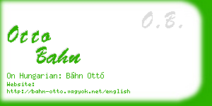 otto bahn business card